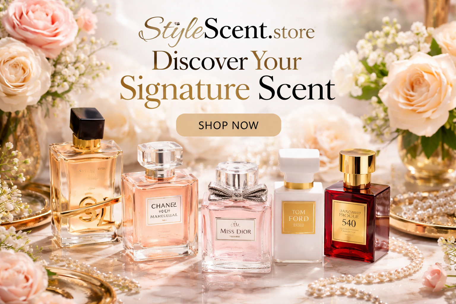 luxury perfumes and floral elegance